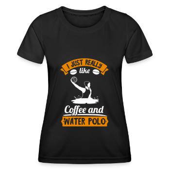 Water Polo Joueur de Water Polo Cadeau de Water Polo - T-shirt sport Femme - noir - Devant - AI Model Female 172 light (172cm)