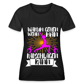 Turnen Turner - Frauen Funktions-T-Shirt - Schwarz - Vorne - AI Model Female 172 light (172cm)