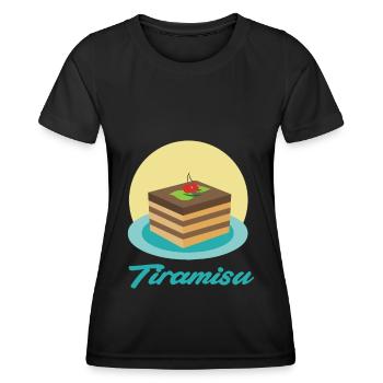 Tiramisu Dessert - T-shirt sport Femme - noir - Devant - AI Model Female 172 light (172cm)