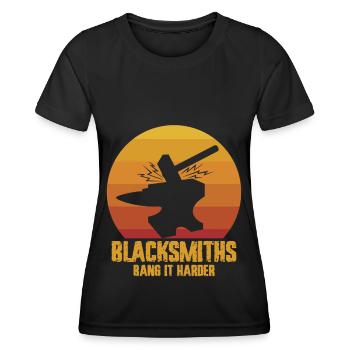 Schmied Hufschmied Amboss Schmiedeeisen - Frauen Funktions-T-Shirt - Schwarz - Vorne - AI Model Female 172 light (172cm)