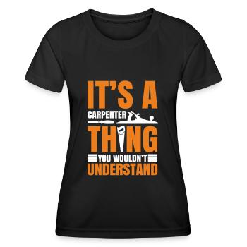 Charpentier Charpentier Menuiserie Charpentier - T-shirt sport Femme - noir - Devant - AI Model Female 172 light (172cm)