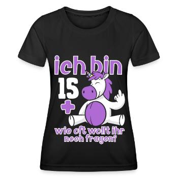 16. Geburtstag 16 Jahre Alt - Frauen Funktions-T-Shirt - Schwarz - Vorne - AI Model Female 172 light (172cm)