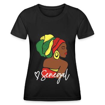 Senegal Senegalese Flag Africa Black Heritage - Women's Functional T-Shirt - black - Front - AI Model Female 172 light (172cm)