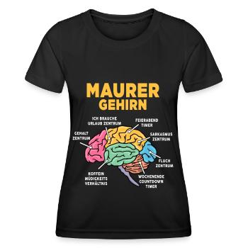 Maurer - Frauen Funktions-T-Shirt - Schwarz - Vorne - AI Model Female 172 light (172cm)