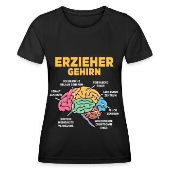 Erzieher - Frauen Funktions-T-Shirt - Schwarz - Vorne - AI Model Female 172 light (172cm)