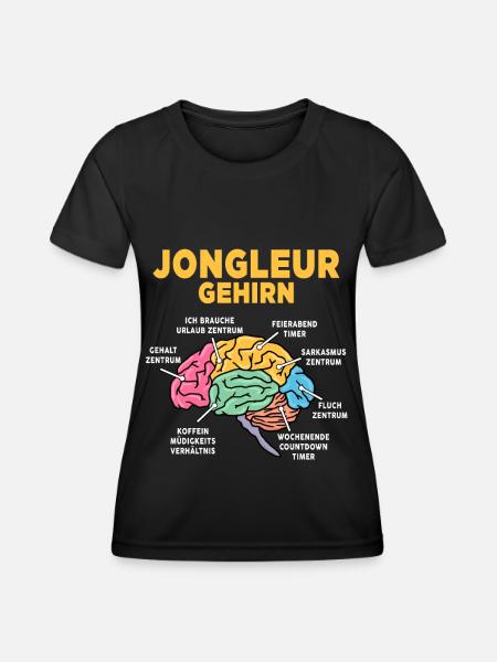 Jongleur - Frauen Funktions-T-Shirt - Schwarz