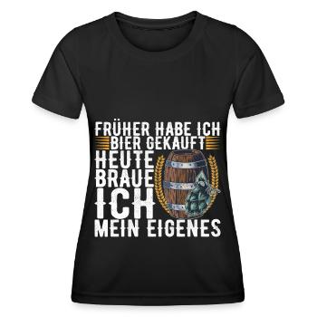 Bierbrauen Bierbrauer - Frauen Funktions-T-Shirt - Schwarz - Vorne - AI Model Female 172 light (172cm)