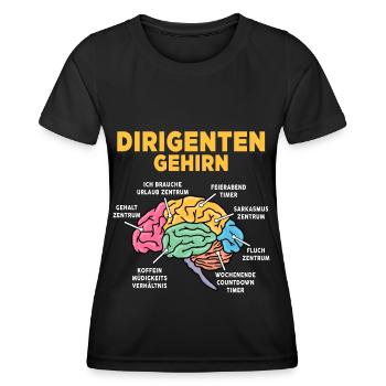 Dirigenten - Frauen Funktions-T-Shirt - Schwarz - Vorne - AI Model Female 172 light (172cm)