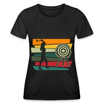 Axt Werfen Axt Werfer Axt Geschenk - Frauen Funktions-T-Shirt - Schwarz - Vorne - AI Model Female 172 light (172cm)