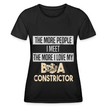 Boa Constrictor Schlange Schlangenliebe - Frauen Funktions-T-Shirt - Schwarz - Vorne - AI Model Female 172 light (172cm)