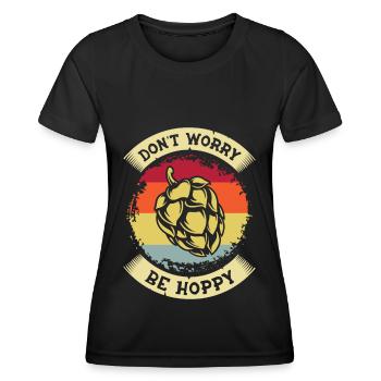 Bière Houblon Brasserie Brasserie Brasserie Bière artisanale - T-shirt sport Femme - noir - Devant - AI Model Female 172 light (172cm)