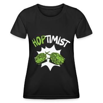 Bière Houblon Brasserie Brasserie Brasserie Bière artisanale - T-shirt sport Femme - noir - Devant - AI Model Female 172 light (172cm)