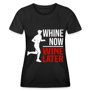 Marathon Runners Running Half Marathon Wine - Women's Functional T-Shirt - black - Front - AI Model Female 172 light (172cm)