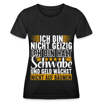 Schwabe Schwäbisch - Frauen Funktions-T-Shirt - Schwarz - Vorne - AI Model Female 172 light (172cm)