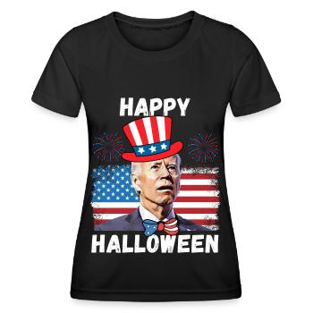 Biden benommen, fröhlich 4. von euch - Frauen Funktions-T-Shirt - Schwarz - Vorne - AI Model Female 172 light (172cm)