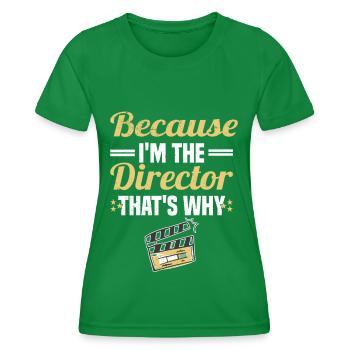 Director Filmmaker Feature Film Film - Women's Functional T-Shirt - kelly green - Front - AI Model Female 172 dark (172cm)