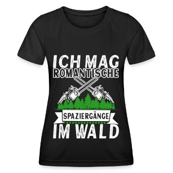 Holzfäller Förster - Frauen Funktions-T-Shirt - Schwarz - Vorne - AI Model Female 172 light (172cm)