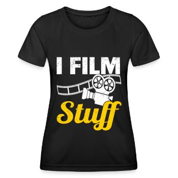 Réalisateur Cinéaste Long métrage - T-shirt sport Femme - noir - Devant - AI Model Female 172 light (172cm)