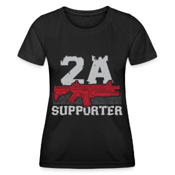 Second Change Supporter Gun Rights America - T-shirt sport Femme - noir - Devant - AI Model Female 172 light (172cm)