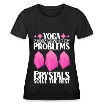 Yoga Yogi Relax - T-shirt sport Femme - noir - Devant - AI Model Female 172 light (172cm)