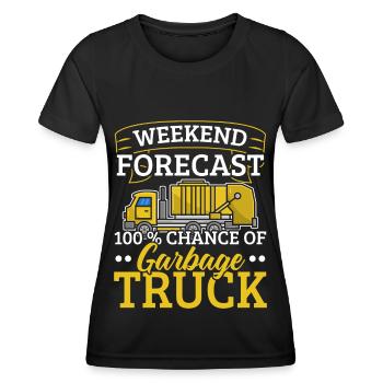 Müllwagen Müllsammler Recycling Abfall - Frauen Funktions-T-Shirt - Schwarz - Vorne - AI Model Female 172 light (172cm)