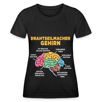 Drahtseilmacher - Frauen Funktions-T-Shirt - Schwarz - Vorne - AI Model Female 172 light (172cm)