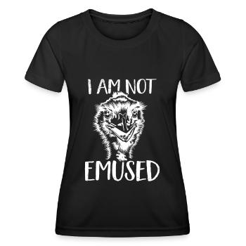 Emu Laufvogel Emu Australien Vogel Liebe - Frauen Funktions-T-Shirt - Schwarz - Vorne - AI Model Female 172 light (172cm)