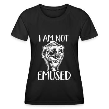 Emu Laufvogel Emu Australien Vogel Liebe - Frauen Funktions-T-Shirt - Schwarz - Vorne - AI Model Female 172 light (172cm)
