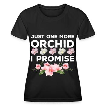 Nur noch eine Orchidee, die ich verspreche - Frauen Funktions-T-Shirt - Schwarz - Vorne - AI Model Female 172 light (172cm)