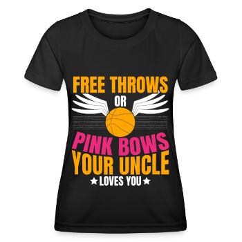 Freiwürfe oder rosa Schleifen Dein Onkel liebt dic - Frauen Funktions-T-Shirt - Schwarz - Vorne - AI Model Female 172 light (172cm)