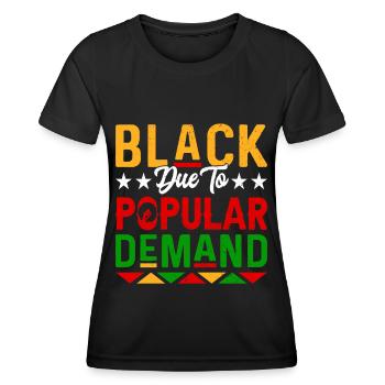 Black History Month Black History American - Frauen Funktions-T-Shirt - Schwarz - Vorne - AI Model Female 172 light (172cm)