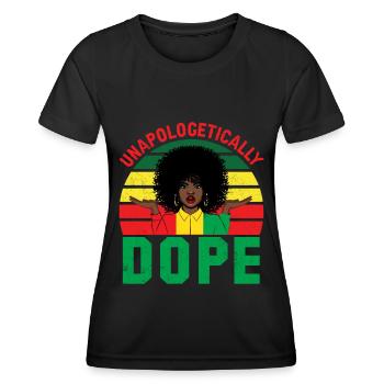 Black History Month Black History American - Frauen Funktions-T-Shirt - Schwarz - Vorne - AI Model Female 172 light (172cm)