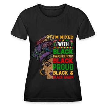 Black History Month Black History American - Women's Functional T-Shirt - black - Front - AI Model Female 172 light (172cm)