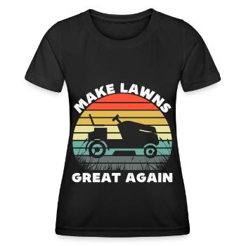 Rasen wieder toll machen - Frauen Funktions-T-Shirt - Schwarz - Vorne - AI Model Female 172 light (172cm)