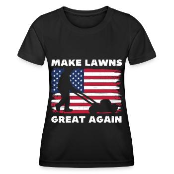 Rasen wieder toll machen - Frauen Funktions-T-Shirt - Schwarz - Vorne - AI Model Female 172 light (172cm)