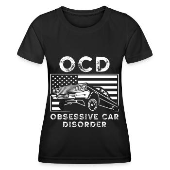 OCD obsessive car dissorder - Women's Functional T-Shirt - black - Front - AI Model Female 172 light (172cm)
