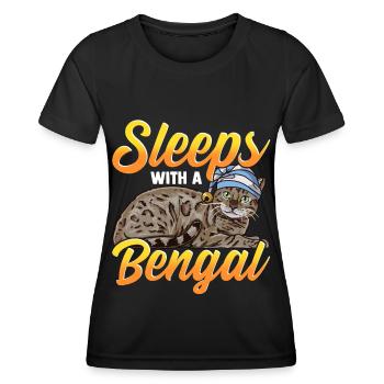 Bengal Cat Cat Cat Cat Lover - Women's Functional T-Shirt - black - Front - AI Model Female 172 light (172cm)