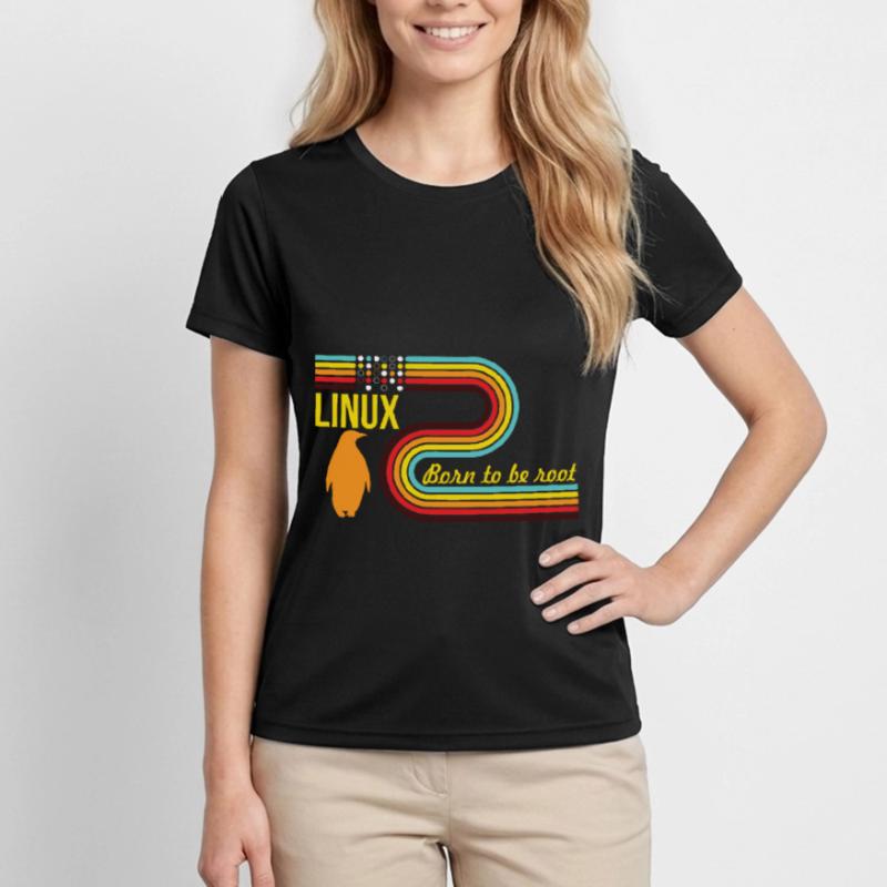 Né pour être Root Linux Nerd Geek Coding T-shirt sport Femme