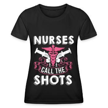 Krankenschwester zu den Spritzen - Frauen Funktions-T-Shirt - Schwarz - Vorne - AI Model Female 172 light (172cm)