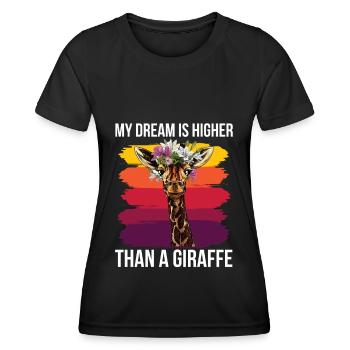 Girafe Dream Africa Girafe Savannah - T-shirt sport Femme - noir - Devant - AI Model Female 172 light (172cm)