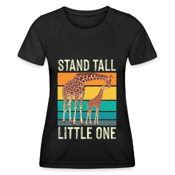 Giraffe tall small giraffe Africa - Women's Functional T-Shirt - black - Front - AI Model Female 172 light (172cm)