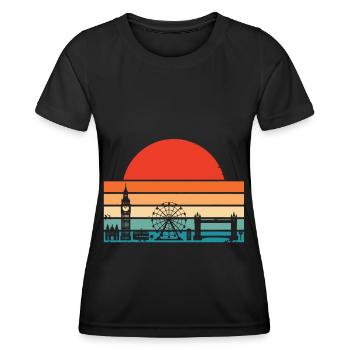 London Sunrise Big Ben Tower Bridge London Eye - Women's Functional T-Shirt - black - Front - AI Model Female 172 light (172cm)