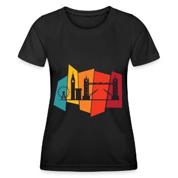 Big Ben Tower Bridge Westminster Londres Angleterre - T-shirt sport Femme - noir - Devant - AI Model Female 172 light (172cm)