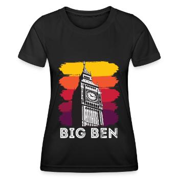 Big Ben Londres Angleterre Royaume-Uni Anglais - T-shirt sport Femme - noir - Devant - AI Model Female 172 light (172cm)