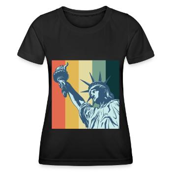 Statue of Liberty NYC Big Apple New York Liberty - Women's Functional T-Shirt - black - Front - AI Model Female 172 light (172cm)