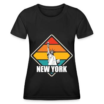 New York Statue of Liberty Big Apple NYC Liberty - Women's Functional T-Shirt - black - Front - AI Model Female 172 light (172cm)
