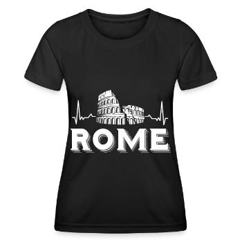Rome Heartbeat Italy Colosseum Tuscany - Women's Functional T-Shirt - black - Front - AI Model Female 172 light (172cm)