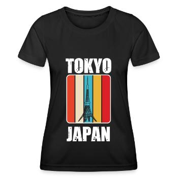 Tokyo Japon Tourisme Asie - T-shirt sport Femme - noir - Devant - AI Model Female 172 light (172cm)