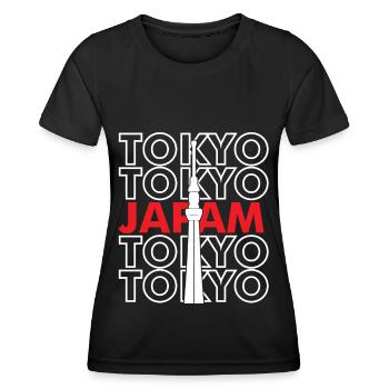 Tokyo Tower Japon Asie - T-shirt sport Femme - noir - Devant - AI Model Female 172 light (172cm)