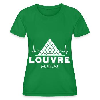 Musée du Louvre Heartbeat Paris Art France - T-shirt sport Femme - vert - Devant - AI Model Female 172 dark (172cm)